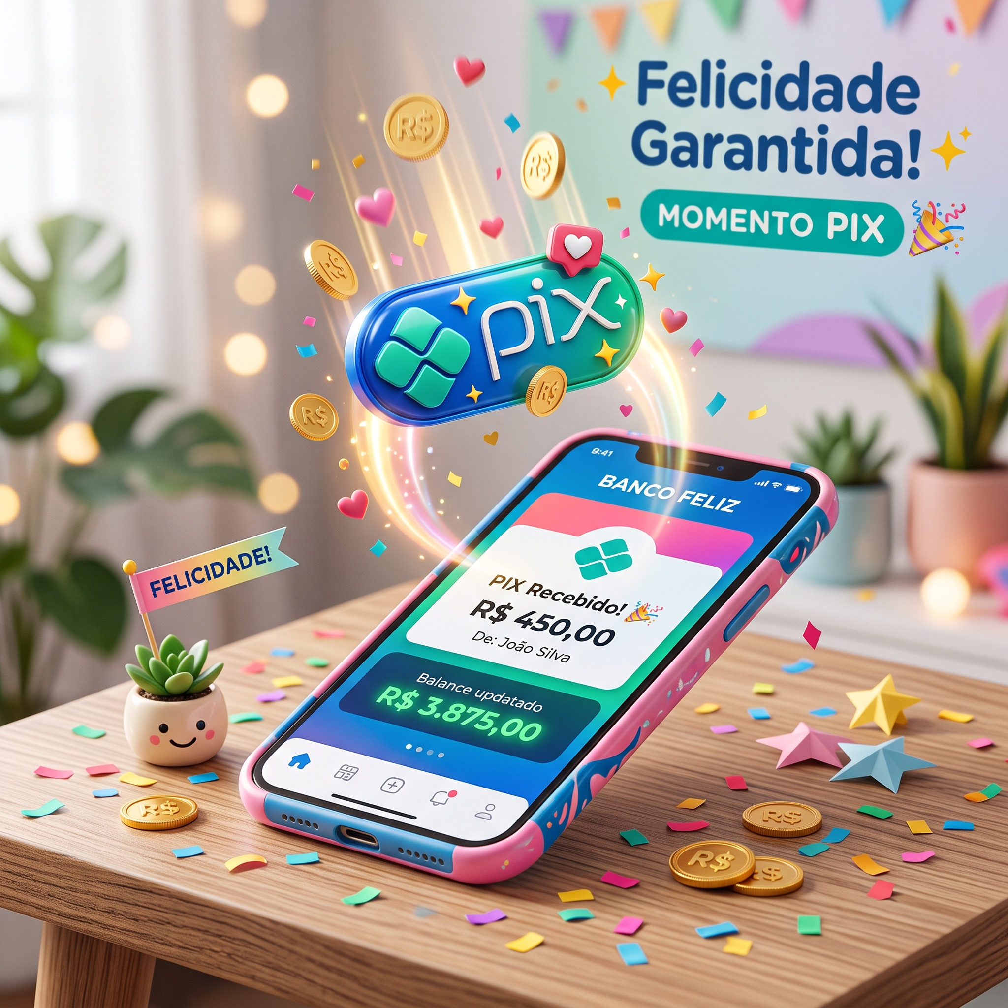 Pix da felicidade!